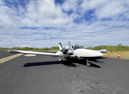 Avioneta para vuelos interislas Galápagos.